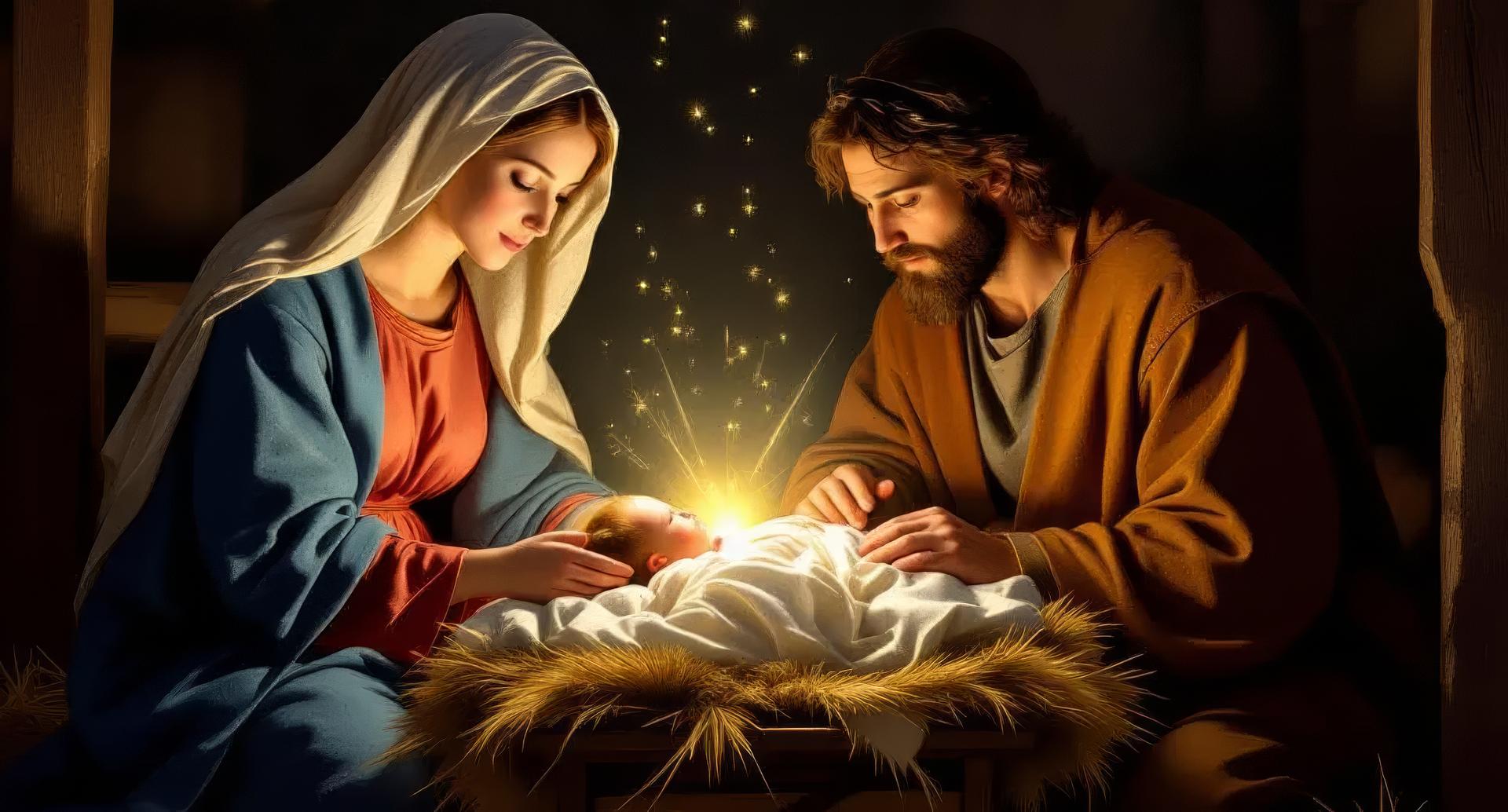 Baby Jesus, Mary, Joseph. Image copyrighted, Paul S. Taylor.
