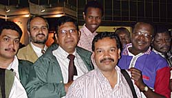 Thousands crowded around our display at Amsterdam 2000 (Copyright, Films for Christ).