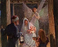 Angel present at Jesus birth.