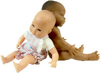 Dolls - black and white. Photo copyrighted. Provided by Eden Comm.