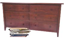 Bedroom dresser. Illustration copyrighted.