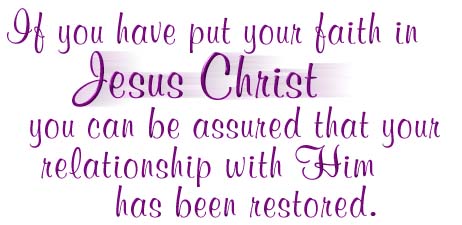 Have you put your faith in Jesus?
