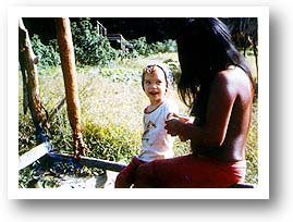 Missionary Kid with an Indian Woman. Photo copyright by AAJ.