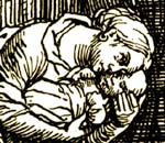 Biblical woman with her baby.