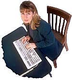 Woman at computer. Photo copyrighted.