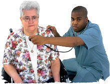 Doctor and Woman. Illustration copyrighted.