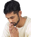Man praying. Photo copyrighted.