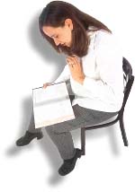 Woman Reading. Illustration copyrighted.