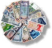 Money of the World. Illustration copyrighted.