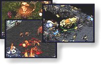Screen captures from StarCraft.  Illustration copyrighted.