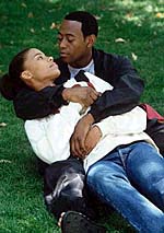 Sanaa Lathan and Omar Epps in Love and Basketball (Copyrighted 1999, New Line Productions)