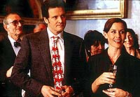 Colin Firth and Embeth Davidtz in Bridget Jones’s Diary