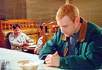 Josh Gaffga as the Christian in “Late One Night”