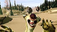 Sid running away from the rhinos in 'Ice Age'