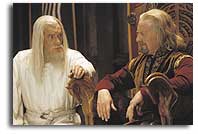 Theoden, King of Rohan and Gandalf the White