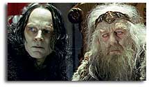 Grima Wormtongue and King Theoden of Rohan
