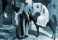 Mary and Joseph in Bethlehem.