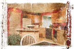 Contemporary kitchen. Illustration copyrighted.