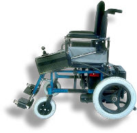 Empty electronic wheelchair. Photo copyrighted.