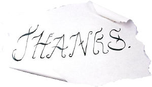 Thanks note. Photo copyrighted.