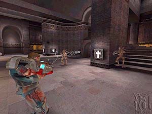 Screenshot from 'Quake 3'. Illustration copyrighted.