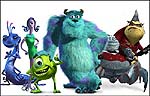 Voices of Steve Buscemi, Jennifer Tilly, Billy Crystal, John Goodman, James Coburn, and Bob Peterson in Monsters, Inc.